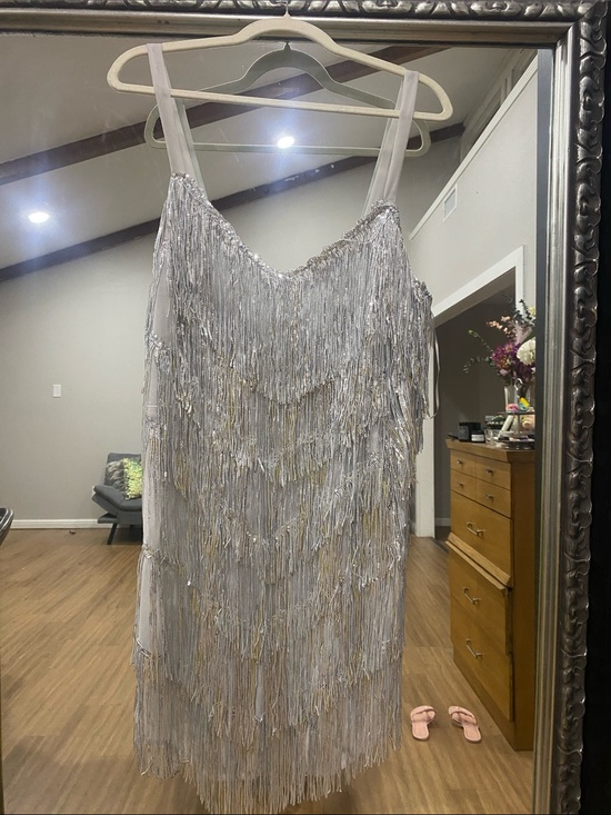 Fashion Nova Dresses & Skirts - Fashion Nova Silver Fringe Party Mini Dress